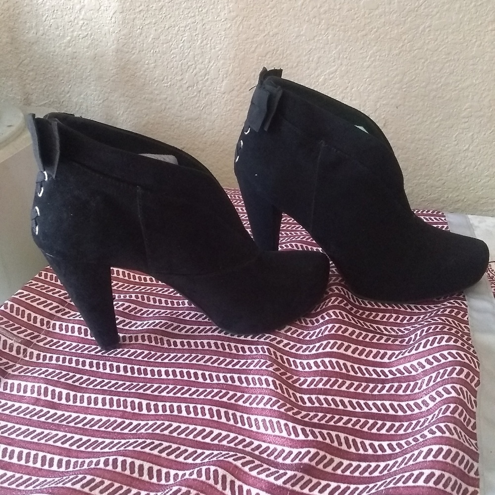 Black sued heels